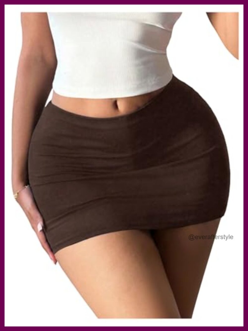 Plus Size High Rise Bodycon Mini Pencil Skirt Stretch